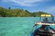 Thailand: Boatman and turquoise sea, Ko Kradan, Trang Province